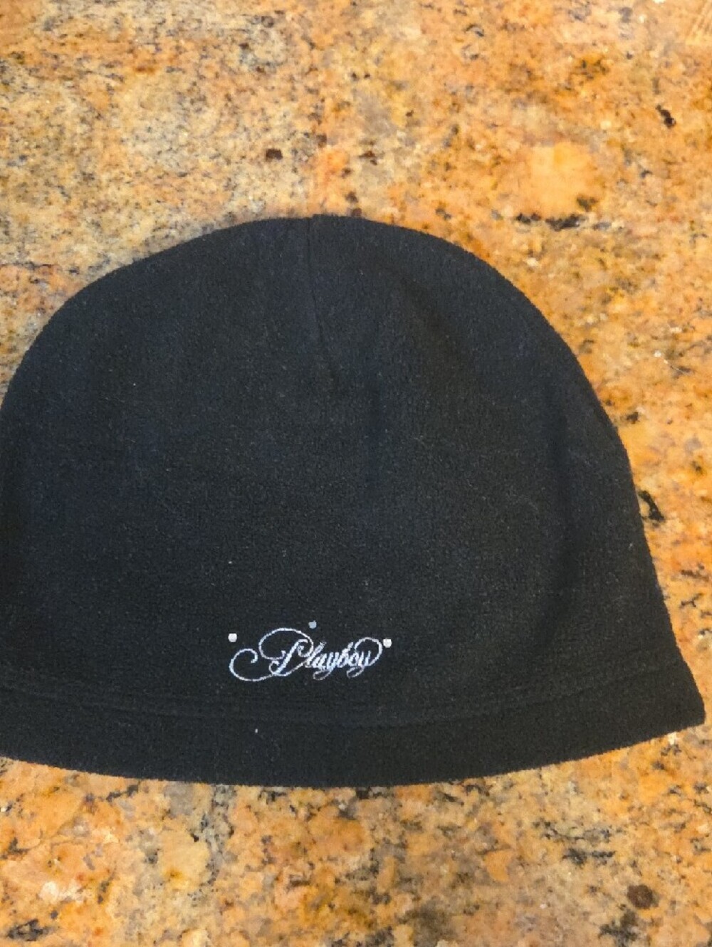 PLAYBOY Black Beanie with White Bunny Logo - Picture 2 of 4
